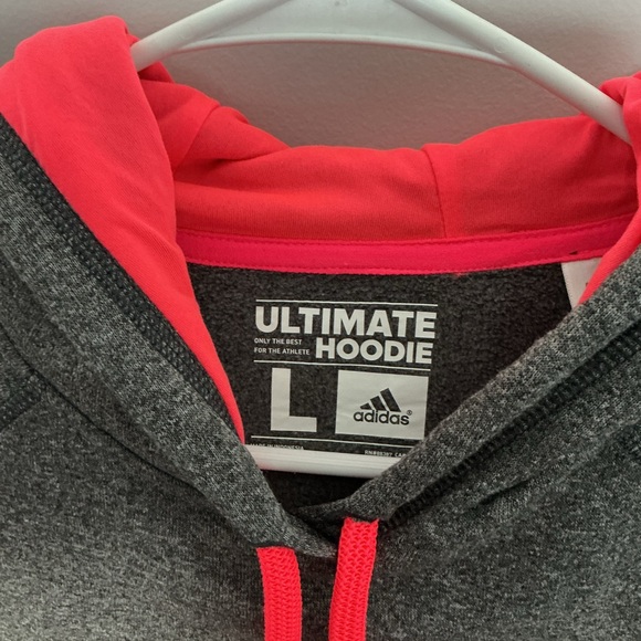 Adidas Ultimate Hoodie Gray, Black and Blue Striped Hoodie - Picture 4 of 6